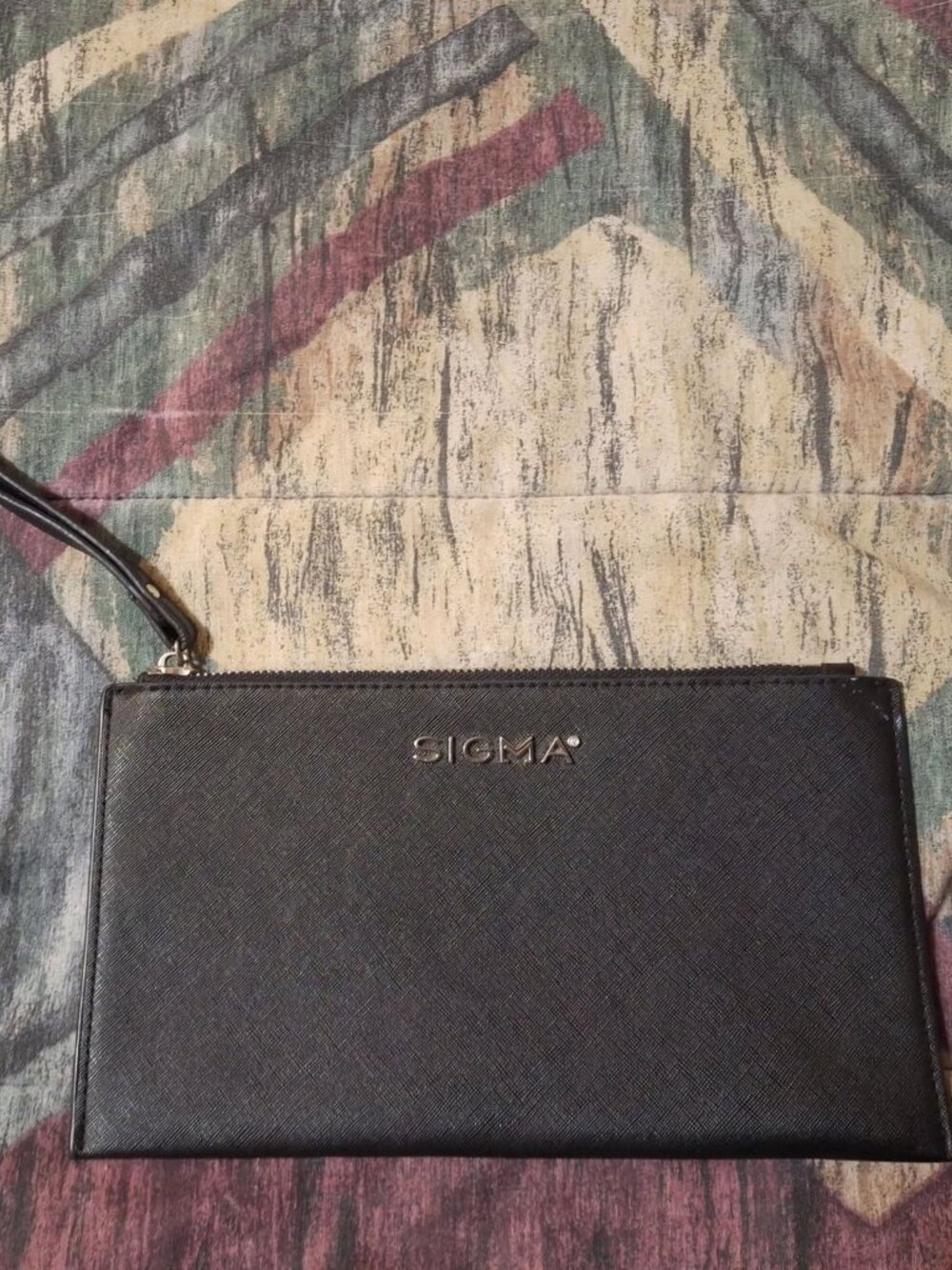 Sigma Beauty Black Makeup Cosmetic Pouch Wristlet